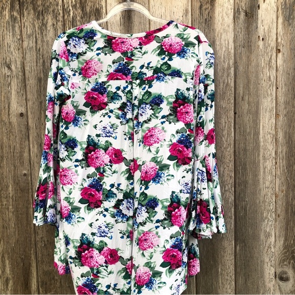 Umgee Boho Floral Flowy Mini Dress Small - Picture 6 of 12